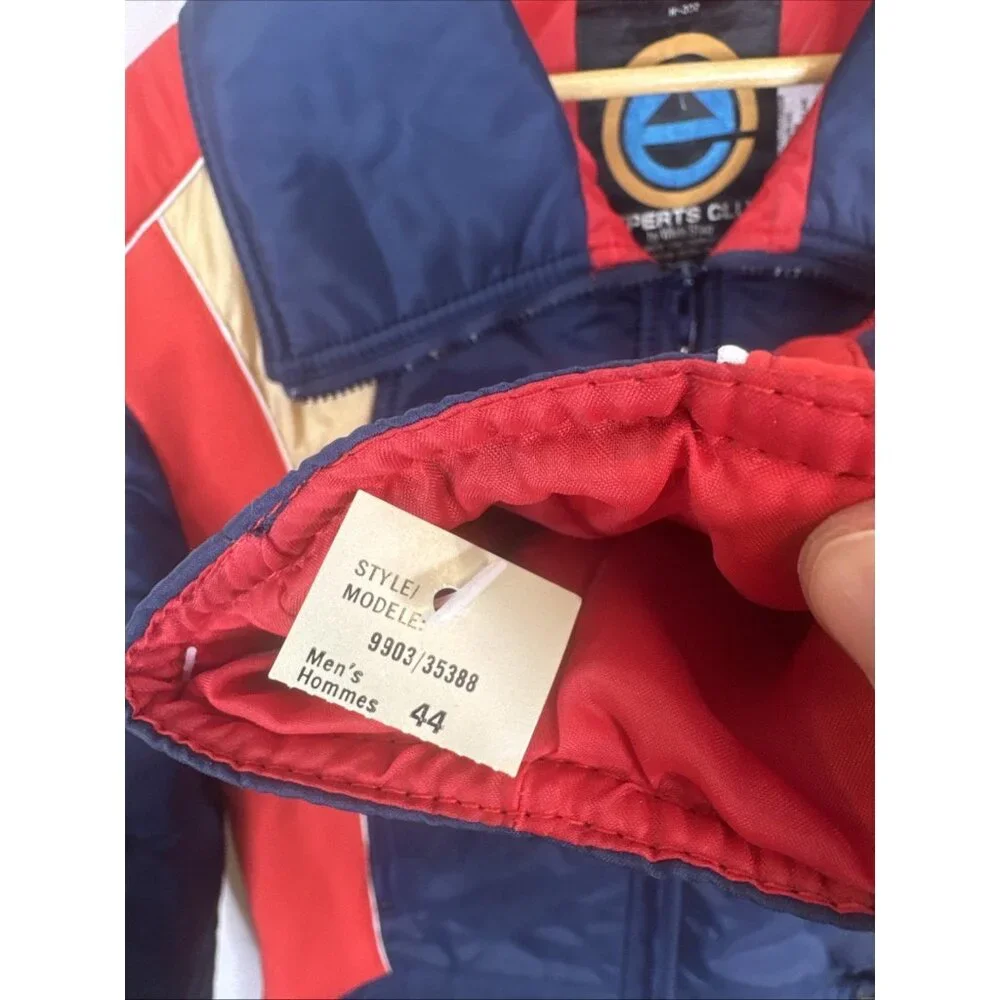 Vintage Experts Club White Stag Ski‎ Jacket Mens 44 NWT Colorblock 80s Deadstock